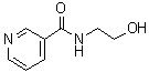 CAS # 6265-73-2, N-(2-Hydroxyethyl)nicotinamide, N-Nicotinoyl-2-aminoethanol, N-Nicotinoylethanolamine, NSC 33142, SG 86