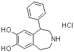 structure of CAS# 62717-42-4, 2,3,4,5-四氢-1-苯基-1H-3-苯并氮杂卓-7,8-二醇盐酸盐