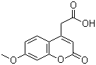 structure of CAS# 62935-72-2, 7-Methoxycoumarin-4-acetic acid
