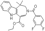 CAS # 629662-23-3, 3-(3,4-Difluorobenzoyl)-1,2,3,6-tetrahydro-1,1-dimethylazepino[4,5-b]indole-5-carboxylic acid ethyl ester