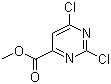 structure of CAS# 6299-85-0, 2,4-二氯嘧啶-6-甲酸甲酯
