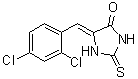 CAS # 6318-38-3, 5-[(2,4-Dichlorophenyl)methylene]-2-thioxo-4-imidazolidinone, 5-(2,4-DiChlorobenzylidene)-2-thiohydantoin, NSC 31094