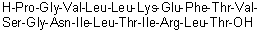 CAS # 631913-89-8, L-Prolylglycyl-L-valyl-L-leucyl-L-leucyl-L-lysyl-L-alpha-glutamyl-L-phenylalanyl-L-threonyl-L-valyl-L-serylglycyl-L-asparaginyl-L-isoleucyl-L-leucyl-L-threonyl-L-isoleucyl-L-arginyl-L-leucyl-L-threonine