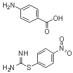 CAS 登录号：6326-40-5, 氨基硫代亚氨甲酸对硝基苯基酯单(对氨基苯甲酸)盐