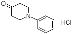 structure of CAS# 6328-93-4, 1-Phenyl-4-piperidinone hydrochloride