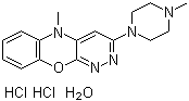 CAS # 63302-99-8, 5-Methyl-3-(4-methyl-1-piperazinyl)-5H-pyridazino[3,4-b][1,4]benzoxazine dihydrochloride monohydrate