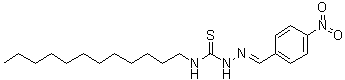 CAS # 6340-26-7, N-Dodecyl-2-[(4-nitrophenyl)methylene]hydrazinecarbothioamide, NSC 51380