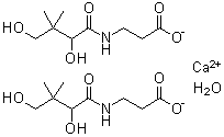 structure of CAS# 63409-48-3, N-(2,4-二羟基-3,3-二甲基-1-氧代丁基)-beta-丙氨酸钙盐单水合物