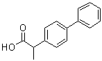 structure of CAS# 6341-72-6, 2-(4-Biphenylyl)propionic acid