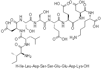 CAS # 634182-29-9, L-Isoleucyl-L-leucyl-L-alpha-aspartyl-L-seryl-L-seryl-L-alpha-glutamyl-L-alpha-glutamyl-L-alpha-aspartyl-L-lysine
