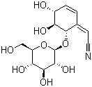 structure of CAS# 63492-69-3, 紫草氰苷