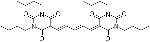 structure of CAS# 63560-89-4, 1,3-二丁基-5-[5-(1,3-二丁基六氢-2,4,6-三氧代-5-嘧啶基)-2,4-戊二烯-1-亚基]-2,4,6(1H,3H,5H)嘧啶三酮