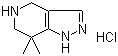structure of CAS# 635712-89-9, 4,5,6,7-Tetrahydro-7,7-dimethyl-1H-pyrazolo[4,3-c]pyridine hydrochloride