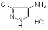 structure of CAS# 63680-90-0, 3-Chloro-1H-pyrazol-4-amine hydrochloride