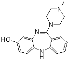 structure of CAS# 63687-94-5, 11-(4-甲基-1-哌嗪基)-5H-二苯并[b,e][1,4]二氮杂卓-8-醇