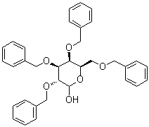 structure of CAS# 6386-24-9, 2,3,4,6-Tetrakis-O-(phenylmethyl)-D-galactopyranose
