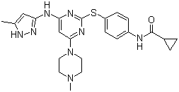 structure of CAS# 639089-54-6, 陶扎色替