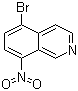 structure of CAS# 63927-23-1, 5-溴-8-硝基异喹啉