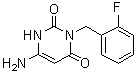 structure of CAS# 639780-60-2, 6-氨基-3-(2-氟苄基)-1H-嘧啶-2,4-二酮