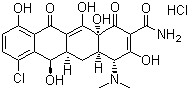 structure of CAS# 64-73-3, 盐酸地美环素