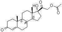 CAS # 640-87-9, 17-Hydroxy-21-acetoxyprogesterone, Cortodoxon 21-acetate, NSC 81196, Reichstein substance S 21-acetate