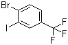 CAS # 640280-28-0, 4-Bromo-3-iodobenzotrifluoride, 1-Bromo-2-iodo-4-trifluoromethylbenzene, 1-Iodo-2-bromo-5-(trifluoromethyl)benzene