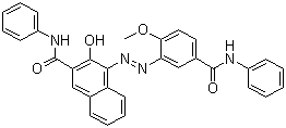 CAS # 6410-29-3, Pigment Red 32, 3-Hydroxy-4-[[2-methoxy-5-[(phenylamino)carbonyl]phenyl]azo]-N-phenyl-2-naphthalenecarboxamide, C.I. 12320