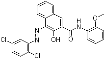 CAS 登录号：6410-38-4, 颜料红 9, 4-[(2,5-二氯苯基)偶氮]-3-羟基-N-(2-甲氧基苯基)-2-萘甲酰胺