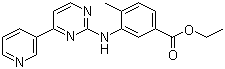 structure of CAS# 641569-97-3, 4-Methyl-3-[[4-(3-pyridinyl)-2-pyrimidinyl]amino]benzoic acid ethyl ester