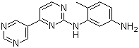 CAS 登录号：641615-36-3, 4-甲基-3-[4-(5-嘧啶基)嘧啶-2-氨基]苯胺