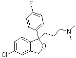 CAS 登录号：64169-45-5, 1-(4-氟苯基)-1-(3-二甲基氨基丙基)-5-氯二氢异苯并呋喃