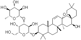 CAS # 64340-44-9, Saikosaponin E, (3beta,16beta)-13,28-Epoxy-16-hydroxyolean-11-en-3-yl 6-deoxy-3-O-beta-D-glucopyranosyl-beta-D-galactopyranoside