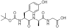 structure of CAS# 64410-47-5, N-[(1,1-Dimethylethoxy)carbonyl]-L-tyrosyl-D-alanylglycine