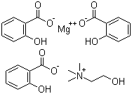 CAS 登录号：64425-90-7, 三水杨酸胆碱镁