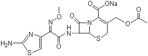 structure of CAS# 64485-93-4, 头孢噻肟钠