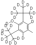 structure of CAS# 64502-99-4, 2,6-二[1,1-二(三氘甲基)乙基-2,2,2-d<sub>3</sub>]-4-甲基苯-3,5-d<sub>2</sub>-酚-d