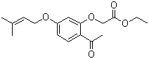 structure of CAS# 64506-46-3, 2'-乙氧基羰基甲氧基-4'-(3-甲基-2-丁烯氧基)苯乙酮