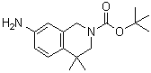 structure of CAS# 645418-66-2, 7-氨基-4,4-二甲基-3,4-二氢-1H-异喹啉-2-羧酸叔丁酯