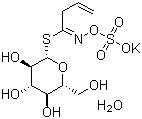 structure of CAS# 64550-88-5, 黑芥子硫苷酸钾一水物