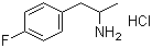 structure of CAS# 64609-06-9, 4-Fluoro-alpha-methylbenzeneethanamine hydrochloride