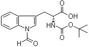 structure of CAS# 64905-10-8, N-[叔丁氧羰基]-1-甲酰基-D-色氨酸