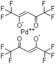 structure of CAS# 64916-48-9, 二(六氟乙酰丙酮)钯