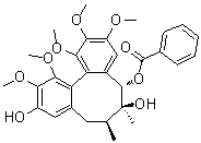 CAS # 64917-83-5, Schisantherin E, (6S,7S,8S)-5,6,7,8-Tetrahydro-1,2,10,11,12-pentamethoxy-6,7-dimethyldibenzo[a,c]cyclooctene-3,7,8-triol 8-benzoate