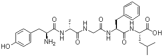 structure of CAS# 64963-01-5, L-酪氨酰-D-丙氨酰甘氨酰-L-苯丙氨酰-L-亮氨酸
