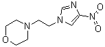 structure of CAS# 6497-78-5, 4-[2-(4-硝基-1H-咪唑-1-基)乙基]吗啉