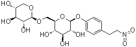 CAS # 649758-25-8, 4-(2-Nitroethyl)phenyl 6-O-beta-D-xylopyranosyl-beta-D-glucopyranoside, Thalictricoside