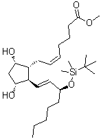 CAS # 65147-38-8, (5Z,9alpha,11alpha,13E,15S)-15-[[(1,1-Dimethylethyl)dimethylsilyl]oxy]-9,11-dihydroxy-prosta-5,13-dien-1-oic acid methyl ester