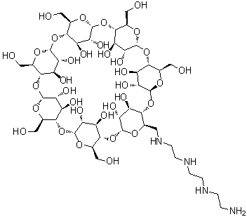 CAS # 65294-33-9, 6A-[[2-[[2-[(2-Aminoethyl)amino]ethyl]amino]ethyl]amino]-6A-deoxy-beta-cyclodextrin