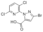structure of CAS# 652980-08-0, 3-Bromo-1-(3,6-dichloropyridin-2-yl)-1H-pyrazole-5-carboxylic acid