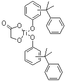 CAS # 65319-47-3, KR 134BS, [(Hydroxy)acetato]bis[(1-methyl-1-phenylethyl)phenolato]titanium, KR 134S, KR 134SP, Ken-React GTDP 134S, Plenact 134S, Plenact KR 134S